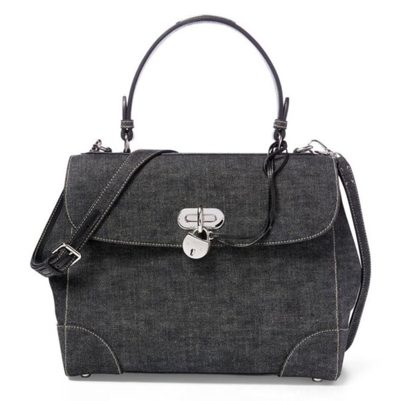 Ralph Lauren Purple Label Denim Tiffin Bag New - Picture 1 of 3